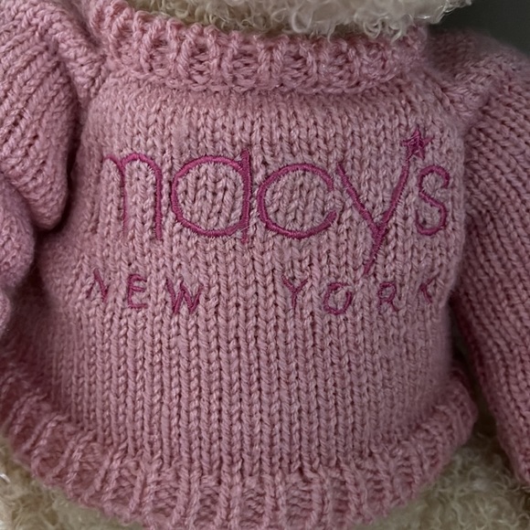 MACY'S NEW YORK 2004 Plush Stuffed GUND Teddy Bear Pink Crew Neck Sweater NWT! - Picture 3 of 4